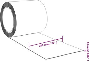 vidaXL Λωριδοκουρτίνα Διαφανής 50 μ. 200 χιλ. x 1,6 χιλ. από PVC