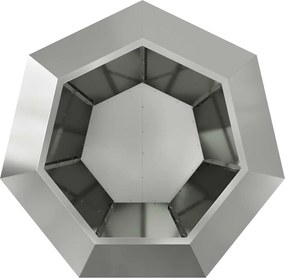 vidaXL Γλάστρα 2 pcs Ασημί 100 x 100 x 80 εκ Επικαλυμμένος Χάλυβας