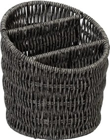 ΚΑΛΑΘΙ ΜΕ 3 ΔΙΑΧΩΡΙΣΤΙΚΑ SYNTH. RATTAN ΓΚΡΙ 15,5Χ15,5Χ16ΕΚ  (smA)