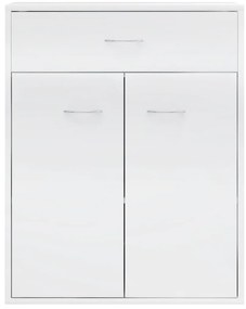 vidaXL Ντουλάπι Γυαλιστερό Λευκό 60 x 30 x 75 εκ. από Επεξ. Ξύλο