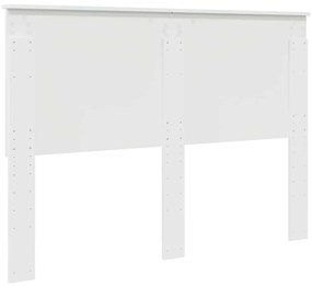 vidaXL Κεφαλάρι Γυαλιστερό Λευκό 150 cm Επεξεργασμένο ξύλο