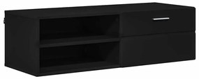 vidaXL Ντουλάπι TV με ράφι Μαύρο 100.5 x 39 x 30 εκ Επεξεργασμένο ξύλο