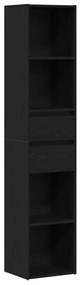 vidaXL Βιβλιοθήκη Μονάδα Μαύρο Δρυς 36x30x171 εκ Επεξεργασμένο ξύλο
