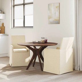 vidaXL Καρέκλες φαγητού 2 pcs Κρεμ 57 x 67 x 95 εκ ύφασμα