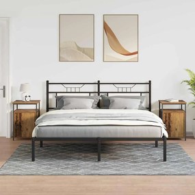 vidaXL Κομοδίνο Παλιό ξύλο Επεξεργασμένο ξύλο