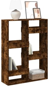 vidaXL Βιβλιοθήκη Καπνιστή Δρυς 100x33x135 εκ. από Επεξεργασμένο Ξύλο