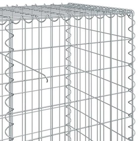 vidaXL Συρματοκιβώτιο με Κάλυμμα 1200x50x100εκ από Γαλβανισμένο Χάλυβα