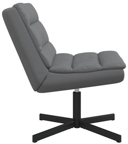 vidaXL Περιστρεφόμενη καρέκλα Γκρι 63 x 75 x 76 εκ PU