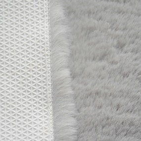 Χαλί Διαδρόμου Γούνινο (80x150) New Plan Puffy FC6 Light Grey