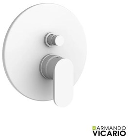 Armando Vicario SLIM Μίκτης εντοιχισμού 2 εξόδων με εκτροπέα White Matt