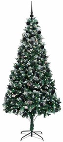 vidaXL Τεχνητό Χριστουγεννιάτικο Δέντρο με 300 LED Πράσινο 210 cm