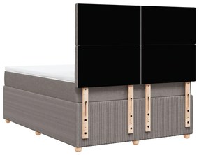 ΚΡΕΒΑΤΙ BOXSPRING ΜΕ ΣΤΡΩΜΑ TAUPE 140X190 ΕΚ. ΥΦΑΣΜΑΤΙΝΟ 3294369