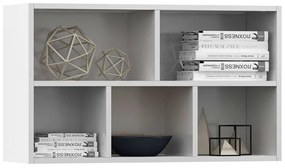 vidaXL Ραφιέρα / Βιβλιοθήκη Λευκή 50 x 25 x 80 εκ. από Επεξ. Ξύλο