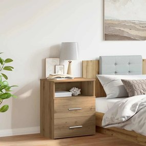 vidaXL Κομοδίνο Αρτισιανή Δρυς 50x32x60 εκ. από Επεξεργασμένο Ξύλο