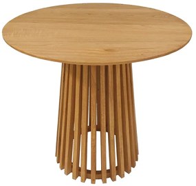 Τραπέζι μπαρ Kenda pakoworld mindi ξύλο σε φυσική απόχρωση Φ60x90εκ