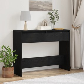vidaXL Μαύρο Ξύλινο Τραπέζι Κονσόλας - 100x35x76.5 εκ - Επεξεργασμένο Ξύλο