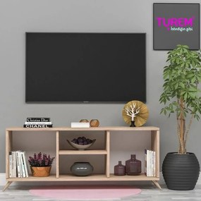 Stewehome Έπιπλο τηλεόρασης με ράφι από mdf Λευκό 70x24x10 cm
