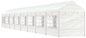 vidaXL Κιόσκι με Τέντα Λευκό 17,84 x 2,28 x 2,69 μ. από Πολυαιθυλένιο