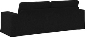vidaXL Καναπές Μαύρο 222 x 80 x 82 εκ ύφασμα