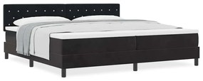 vidaXL Κρεβάτι με Ελατήρια και Στρώμα Μαύρο 200 x 200 cm ύφασμα