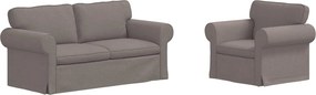 vidaXL Σετ Καναπέ 2 pcs Taupe 175 x 82 x 80 εκ ύφασμα