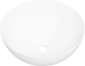 vidaXL Νιπτήρας Στρογγυλός Λευκός 36 x 15 εκ. Κεραμικός