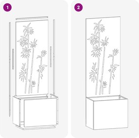 vidaXL Οθόνη Ιδιωτικότητας Κήπου Floral Λαδί 50 x 150 cm