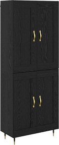 vidaXL Highboard Μαύρη Οξυά 69,5 x 34 x 90 εκ. Επεξεργασμένο ξύλο