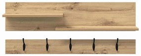 vidaXL Τοίχου Κρεμάστρα με ράφι artisan δρυς 90 x 15 x 36 εκ.