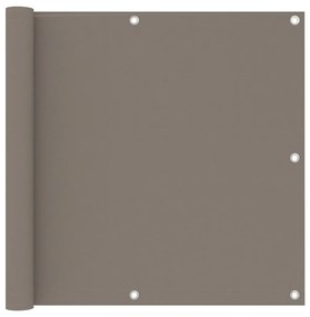 vidaXL Διαχωριστικό Βεράντας Taupe 90 x 500 εκ. Ύφασμα Oxford