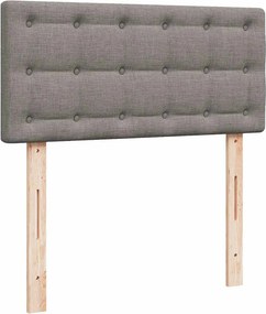 vidaXL Οθωμανικό κρεβάτι με στρώμα Taupe 100x200cm ύφασμα