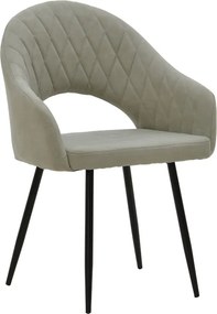 Πολυθρόνα Macie pakoworld ύφασμα antique γκρι-μαύρο 58x50x85εκ