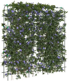 Καφασωτά Κήπου για Αναρριχώμενα Φυτά 3 τεμ. Πλαίσιο U Ατσάλι