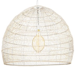 00965 GloboStar® GLOBOSTAR® MALIBU 00965 Boho Κρεμαστό Φωτιστικό Οροφής με Ντουί 1 x E27 AC 220-240V IP20 - Μπεζ - Μ100 x Π100 x Y86cm