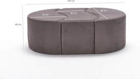 Πουφ Σκαμπό Μινκ ALYA 80x120x40