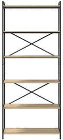 vidaXL Βιβλιοθήκη Sonoma Δρυς 80 x 30 x 188 εκ Επεξεργασμένο ξύλο