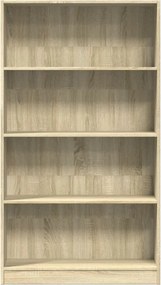 vidaXL Βιβλιοθήκη Sonoma Δρυς 80x24x143 εκ. από Επεξεργασμένο Ξύλο