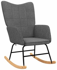 vidaXL Κουνιστή Πολυθρόνα Σκούρο Γκρι Υφασμάτινη