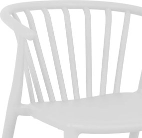 Πολυθρόνα Zelma pakoworld pp σε λευκή απόχρωση 55x53x73εκ