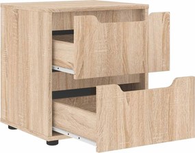 vidaXL κομοδίνο VISNES Sonoma Δρυς 45x40x50 cm Επεξεργασμένο ξύλο