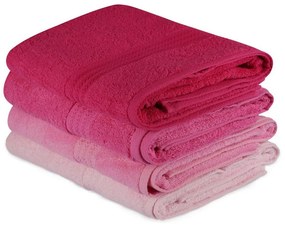 Πετσέτες Rainbow 317HBY1425 (Σετ 4τμχ) Pink L'essentiel Maison Towels Set 70x140cm 100% Βαμβάκι