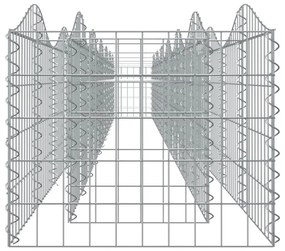 Συρματοκιβώτιο Τοξωτό 600x50x50 εκ. από Γαλβανισμένο Σίδερο - Ασήμι