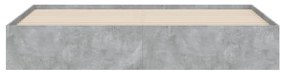 vidaXL Πλαίσιο Κρεβατιού με συρτάρια Γκρι Σκυρ. 200x200 εκ. Επεξ. Ξύλο