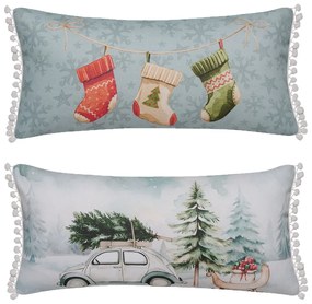 Χριστουγεννιάτικο Μαξιλάρι 2 Όψεων (30x60) Kentia Loft Snow 258