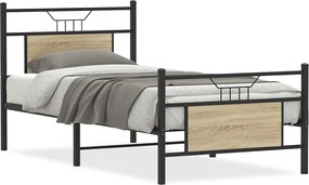 vidaXL Πλαίσιο Κρεβατιού Χωρ. Στρώμα Sonoma Δρυς 80x200εκ Επεξ. Ξύλο