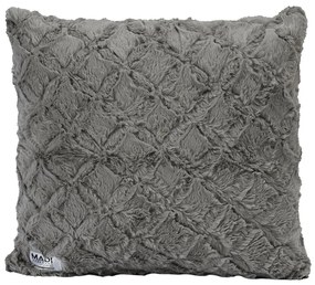Μαξιλαροθήκη Διακοσμητική Oblong Grey Madi 50X50 Ecological Fur