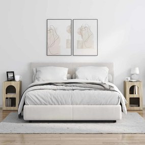 vidaXL Κομοδίνο ELST 2 τεμ. Δρύς Sonoma 29,5 x 33,5 x 50 εκ