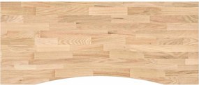 vidaXL Γραφείο Λευκό και Φυσικό 120 x 60 cm Στερεό Ξύλο Δρυός