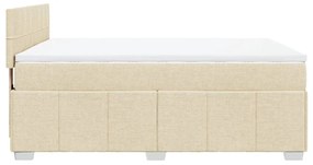 ΚΡΕΒΑΤΙ BOXSPRING ΜΕ ΣΤΡΩΜΑ ΚΡΕΜ 140X200 ΕΚ. ΥΦΑΣΜΑΤΙΝΟ 3287096