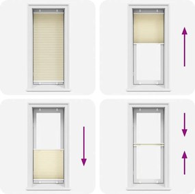 vidaXL Πλισέ περσίδα Κρέμα 60x150 cm Πλάτος υφάσματος 59,4 cm